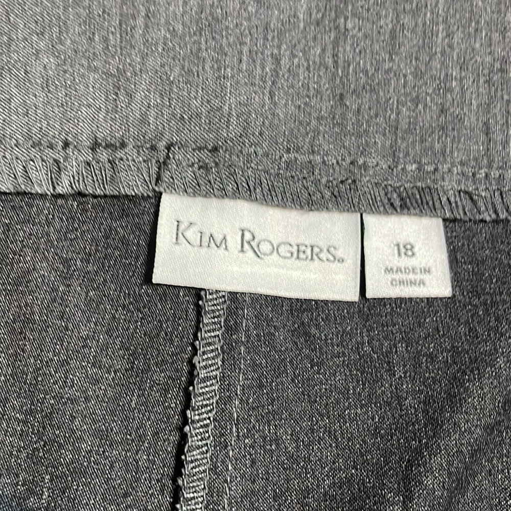 KIM ROGERS STRETCH CHARCOAL PANTS - Picture 5 of 7